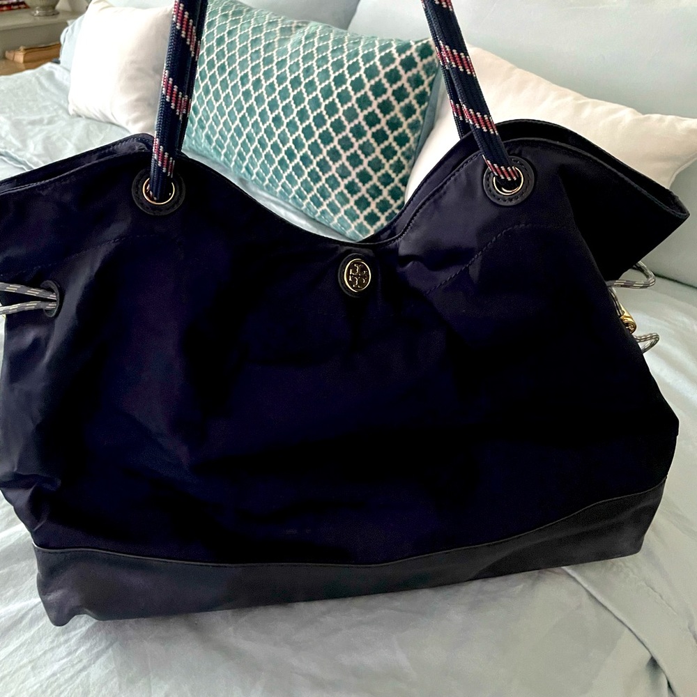 Tory Burch Navy Nylon Bag
